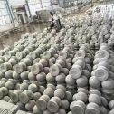 张家口芝麻白圆球 石球 挡车球