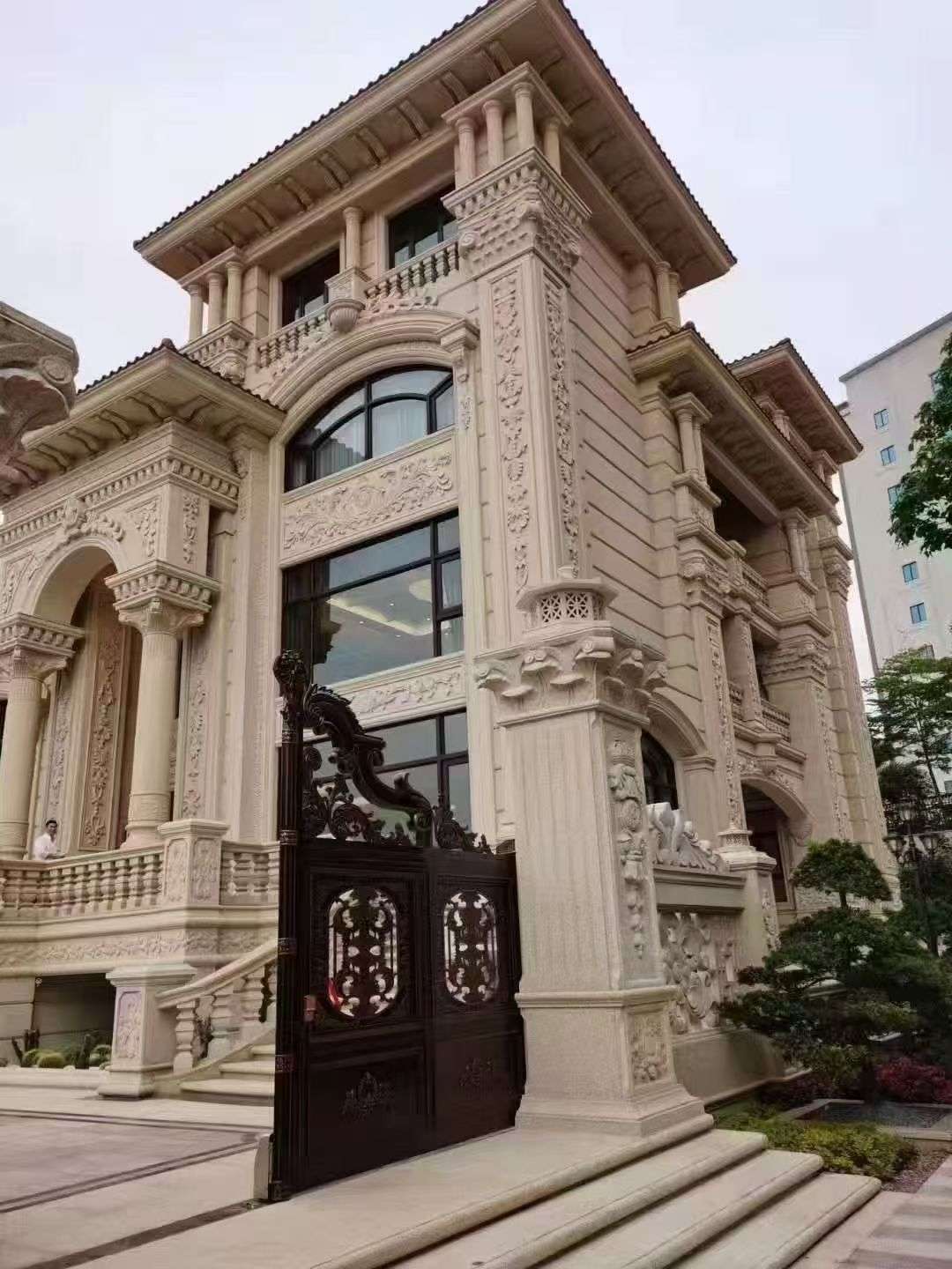 张家口黄金麻别墅外墙异形定制