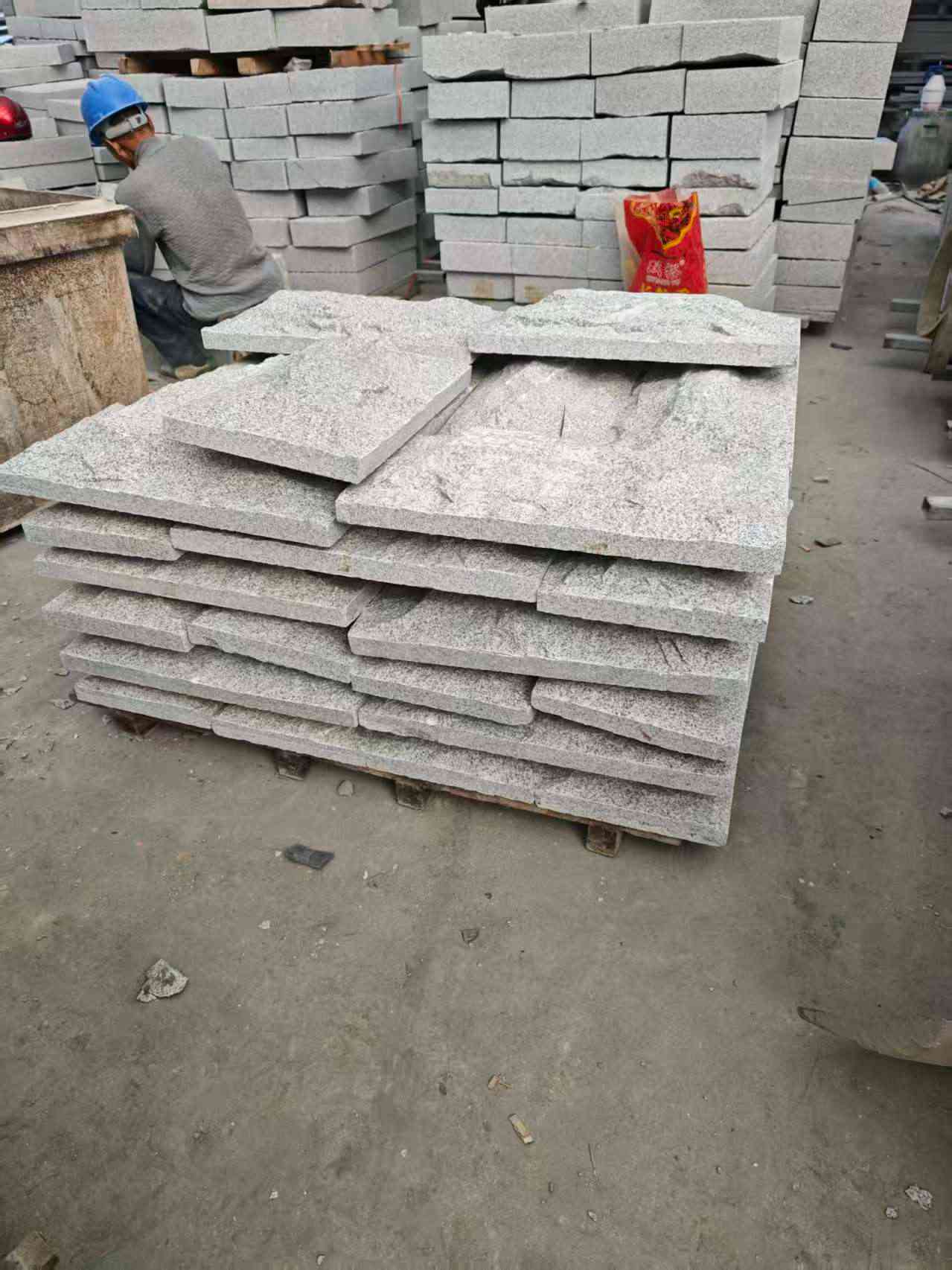 张家口芝麻白蘑菇石，自然面